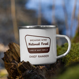 Chief Ranger of Breaking Wind National Forest Enamel Camping Mug
