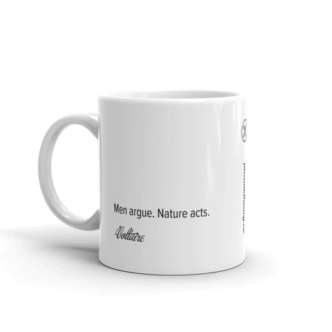 Nature acts. —Voltaire